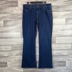 Talbots Jeans Womens Size 13/31 (34x29.5) Blue Denim Bootcut‎ Dark Wash Classic
